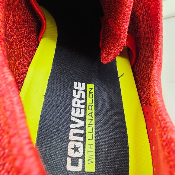 Converse With Lunarlon Size 10.5 Mens Or 12.5 Womens Red Low Fashion Sneakers - Picture 6 of 12